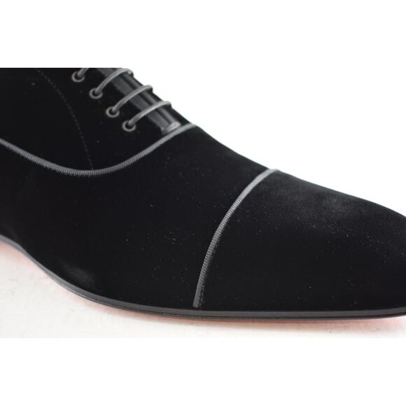 Christian Louboutin Greggo Orlato Flat Black Velvet Oxford Dress Loafer 43 10 main image 7
